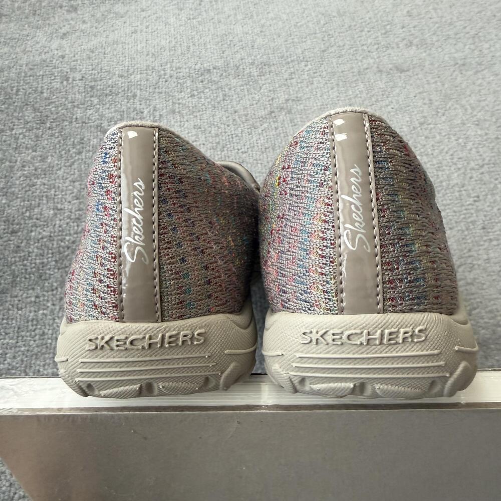 Skechers Relaxed Fit Shoes Womens Size 9.5 Beige Knit Slip On Memory Foam 49291 - Picture 12 of 12